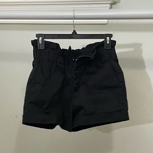 Black high wasted shorts. Womens small.